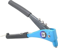 RivetKing - Right Angle Head Hand Riveter - 1/8 to 3/16" Rivet Capacity, 10-1/2" OAL - Eagle Tool & Supply