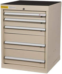 Value Collection - 5 Drawer, Cabinet Only - Tan, 24" Wide x 32" High - Eagle Tool & Supply