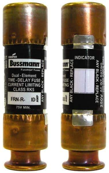 Cooper Bussmann - 125 VDC, 250 VAC, 25 Amp, Time Delay General Purpose Fuse - Fuse Holder Mount, 50.8mm OAL, 20 at DC, 200 (RMS) kA Rating, 14.3mm Diam - Eagle Tool & Supply