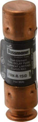 Cooper Bussmann - 125 VDC, 250 VAC, 15 Amp, Time Delay General Purpose Fuse - Fuse Holder Mount, 50.8mm OAL, 20 at DC, 200 (RMS) kA Rating, 14.3mm Diam - Eagle Tool & Supply