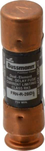 Cooper Bussmann - 125 VDC, 250 VAC, 20 Amp, Time Delay General Purpose Fuse - Fuse Holder Mount, 50.8mm OAL, 20 at DC, 200 (RMS) kA Rating, 14.3mm Diam - Eagle Tool & Supply