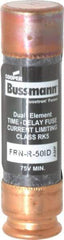 Cooper Bussmann - 125 VDC, 250 VAC, 50 Amp, Time Delay General Purpose Fuse - Fuse Holder Mount, 76.2mm OAL, 20 at DC, 200 (RMS) kA Rating, 20.6mm Diam - Eagle Tool & Supply
