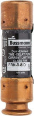 Cooper Bussmann - 125 VDC, 250 VAC, 8 Amp, Time Delay General Purpose Fuse - Fuse Holder Mount, 50.8mm OAL, 20 at DC, 200 (RMS) kA Rating, 14.3mm Diam - Eagle Tool & Supply