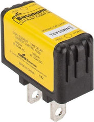 Cooper Bussmann - 300 VDC & 600 VAC, 25 Amp, Time Delay General Purpose Fuse - Plug-in Mount, 47.75mm OAL, 100 at DC, 200 (CSA RMS), 300 (UL RMS) kA Rating - Eagle Tool & Supply