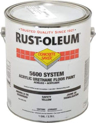 Rust-Oleum - 1 Gal Can Satin Safety Yellow Floor Coating - <100 g/L VOC Content - Eagle Tool & Supply