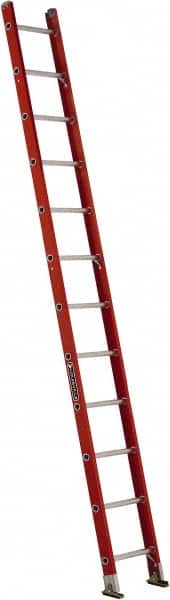 Louisville - 12' High, Type IA Rating, Fiberglass Single Ladder - Eagle Tool & Supply