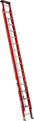 Louisville - 32' High, Type IA Rating, Fiberglass Industrial Extension Ladder - 300 Lb Capacity, 29' Working Length - Eagle Tool & Supply