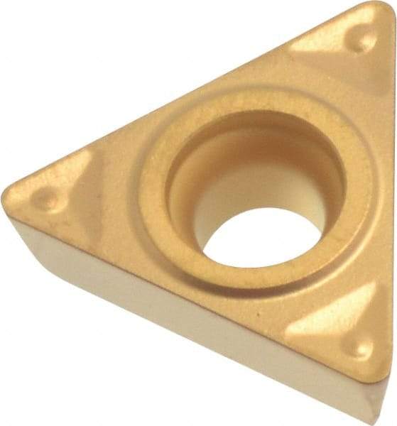 Sumitomo - TPMT332 ENF Grade AC830P Carbide Turning Insert - 60° Triangle, 3/8" Inscr Circle, 3/16" Thick, 1/32" Corner Radius - Eagle Tool & Supply