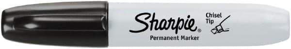 Sharpie - Black Permanent Marker - Chisel Medium Tip, AP Nontoxic Ink - Eagle Tool & Supply