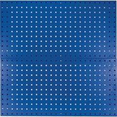 Kennedy - 18" Wide x 36" High Industrial Steel Tool Peg Board System - 2 Panels, Steel, Blue - Eagle Tool & Supply