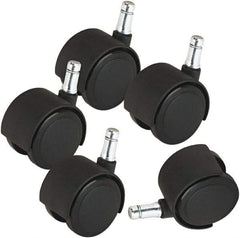 Master Caster - Matte Black Carpet Casters - For Wood & Tubular Metal Chairs & Office Furniture - Eagle Tool & Supply