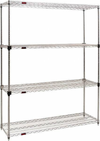 Eagle MHC - 4 Shelf Eagle MHC Wire Shelving - Starter Unit - 72" Wide x 24" Deep x 74" High, - Eagle Tool & Supply