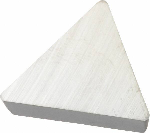 Hertel - TPU432 Grade HT10 Carbide Turning Insert - Uncoated, 60° Triangle, 1/2" Inscr Circle, 3/16" Thick, 1/32" Corner Radius - Eagle Tool & Supply