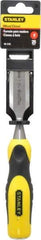 Stanley - 9" OAL x 1" Blade Width Wood Chisel - 1" Tip, Polypropylene Handle - Eagle Tool & Supply