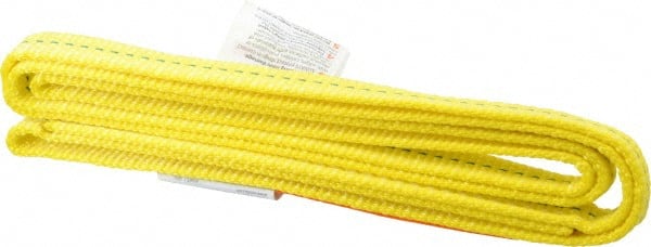 Made in USA - 4' Long x 1" Wide, 2,400 Lb Basket Capacity, 2,400 Lb Vertical Capacity, 1 Ply, Nylon Web Sling - Eagle Tool & Supply