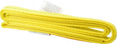 Made in USA - 4' Long x 1" Wide, 2,400 Lb Basket Capacity, 2,400 Lb Vertical Capacity, 1 Ply, Nylon Web Sling - Eagle Tool & Supply