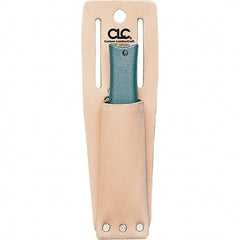 CLC - Knife Holster with 1 Pocket - Leather, Natural (Color), 2" Wide x 6" High x 1-1/4" Deep - Eagle Tool & Supply