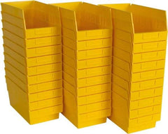 Quantum Storage - 50 Lb. Load Capacity, 11-5/8" Deep, Yellow Polypropylene Hopper Shelf Bin - 6" High x 6-5/8" Wide x 11-5/8" Long - Eagle Tool & Supply