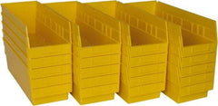 Quantum Storage - 50 Lb. Load Capacity, 17-7/8" Deep, Yellow Polypropylene Hopper Shelf Bin - 6" High x 6-5/8" Wide x 17-7/8" Long - Eagle Tool & Supply