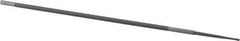 PFERD - 8" Long, Round American-Pattern File - Tang - Eagle Tool & Supply