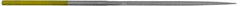 PFERD - 7" Needle Precision Swiss Pattern Square File - Double Cut, Round Handle - Eagle Tool & Supply