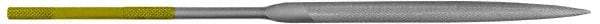 PFERD - 7" Needle Precision Swiss Pattern Half Round File - Double Cut, Round Handle - Eagle Tool & Supply