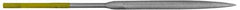 PFERD - 7" Needle Precision Swiss Pattern Half Round File - Double Cut, Round Handle - Eagle Tool & Supply