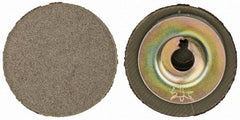 PFERD - 1" Disc Diam, 220 Grit, Diamond Quick Change Disc - Type S Attaching System, Coated, Brown, Fine Grade, 15,500 RPM, D76 Series - Eagle Tool & Supply