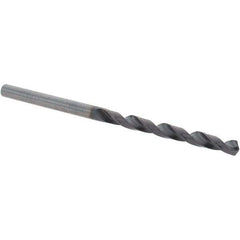 Guhring - 3.4mm 118° Solid Carbide Jobber Drill - FIREX Finish, Right Hand Cut, Spiral Flute, Straight Shank, 70mm OAL, Faceted Point - Eagle Tool & Supply