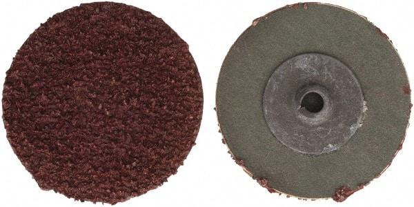 Tru-Maxx - 2" Disc Diam, 24 Grit, Aluminum Oxide Quick Change Disc - Type S Attaching System, Coated, Maroon, Very Coarse Grade - Eagle Tool & Supply