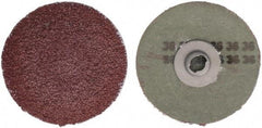 Tru-Maxx - 3" Disc Diam, 36 Grit, Aluminum Oxide Quick Change Disc - Type S Attaching System, Coated, Maroon, Coarse Grade - Eagle Tool & Supply