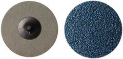 Tru-Maxx - 3" Disc Diam, 50 Grit, Zirconia Alumina Quick Change Disc - Type R Attaching System, Coated, Blue, Coarse Grade - Eagle Tool & Supply