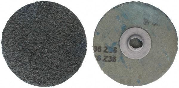 Tru-Maxx - 3" Disc Diam, 36 Grit, Zirconia Alumina Quick Change Disc - Type S Attaching System, Coated, Blue, Coarse Grade - Eagle Tool & Supply