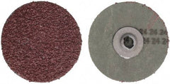 Tru-Maxx - 3" Disc Diam, 24 Grit, Aluminum Oxide Quick Change Disc - Type S Attaching System, Coated, Maroon, Very Coarse Grade - Eagle Tool & Supply