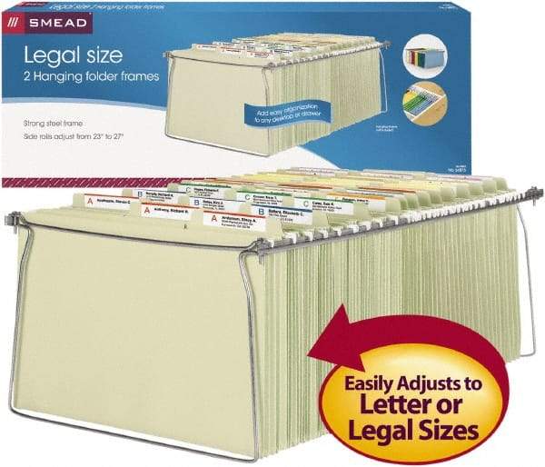 SMEAD - 9-1/2 x 14-1/2", Legal, Plain Steel, Hanging File Drawer Frames - Eagle Tool & Supply