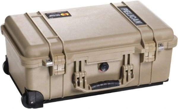 Pelican Products, Inc. - 13-13/16" Wide x 9" High, Clamshell Hard Case - Tan, Plastic - Eagle Tool & Supply