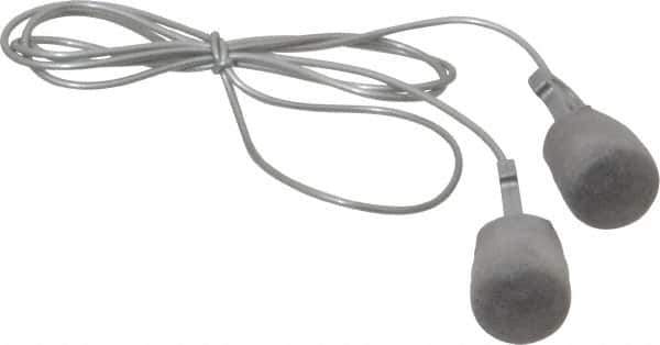 3M - Reusable, Corded, 29 dB Earplugs - Gray, No Roll - Eagle Tool & Supply