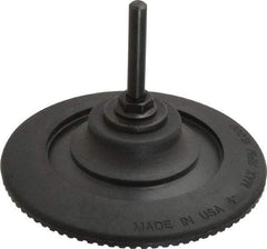 Made in USA - 4" Diam Quick-Change Type S Disc Backing Pad - 1/4" Shank Diam, Medium Density, 15,000 RPM - Eagle Tool & Supply