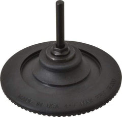 Made in USA - 4" Diam Quick-Change Type R Disc Backing Pad - 1/4" Shank Diam, Medium Density, 15,000 RPM - Eagle Tool & Supply