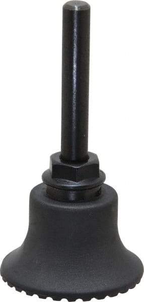 Made in USA - 1-1/2" Diam Quick-Change Type R Disc Backing Pad - 1/4" Shank Diam, Medium Density, 30,000 RPM - Eagle Tool & Supply