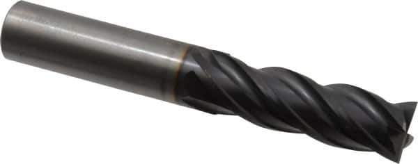 OSG - 3/4", 2-1/4" LOC, 3/4" Shank Diam, 5" OAL, 4 Flute, Solid Carbide Square End Mill - Single End, TiAlN Finish, Spiral Flute, 35° Helix, Centercutting, Right Hand Cut, Right Hand Flute, Series VG441 - Eagle Tool & Supply