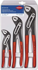 Knipex - 3 Piece Pipe Wrench & Water Pump Plier Set - Comes in Plastic Deep-Drawn Packaging - Eagle Tool & Supply