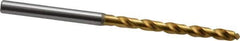 OSG - #29 130° Vanadium High Speed Steel Jobber Drill - TiN Finish, Right Hand Cut, Spiral Flute, Straight Shank, 71mm OAL, Standard Point - Eagle Tool & Supply