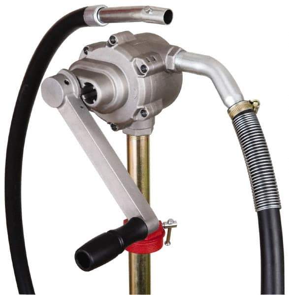 PRO-LUBE - Oil Lubrication 8 Strokes/Gal Flow Aluminum Rotary Hand Pump - For 15 to 55 Gal Container - Eagle Tool & Supply