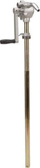 PRO-LUBE - Oil Lubrication 19 Strokes/Gal Flow Aluminum Rotary Hand Pump - For 15 to 55 Gal Container, Use with Diesel Fuel, Gasoline, Kerosene & Lubricating Oil, Do Not Use with Acids, Alkalis, Corrosive Media & Solvents - Eagle Tool & Supply