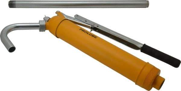 PRO-LUBE - Oil Lubrication 0.10 Strokes/oz Flow Steel Lever Hand Pump - For 15 to 55 Gal Container - Eagle Tool & Supply