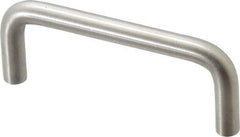 Sugatsune - 5/16" Handle Diam, Satin Finish Stainless Steel Drawer Pull - 1-11/32" Projection, 3" Center to Center, 316 Grade, 3-5/16" Wide - Eagle Tool & Supply