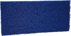 Remco - 10" Long x 4-1/2" Wide x 13/16" Thick Scouring Pad - Medium-Duty, Blue - Eagle Tool & Supply