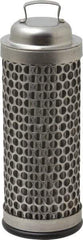 Flow Ezy Filters - 74 Micron, 1.6" Outside Diam, 4-1/2" Long, Stainless Steel Wire Cloth Media, Filter Element - 1.1" Inside Diam, Stainless Steel - Eagle Tool & Supply