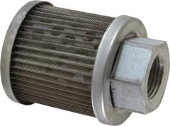 Flow Ezy Filters - 60 Mesh, 11 LPM, 3 GPM, 2.1" Diam, Female Suction Strainer without Bypass - 1/2 Port NPT, 2.7" Long - Eagle Tool & Supply